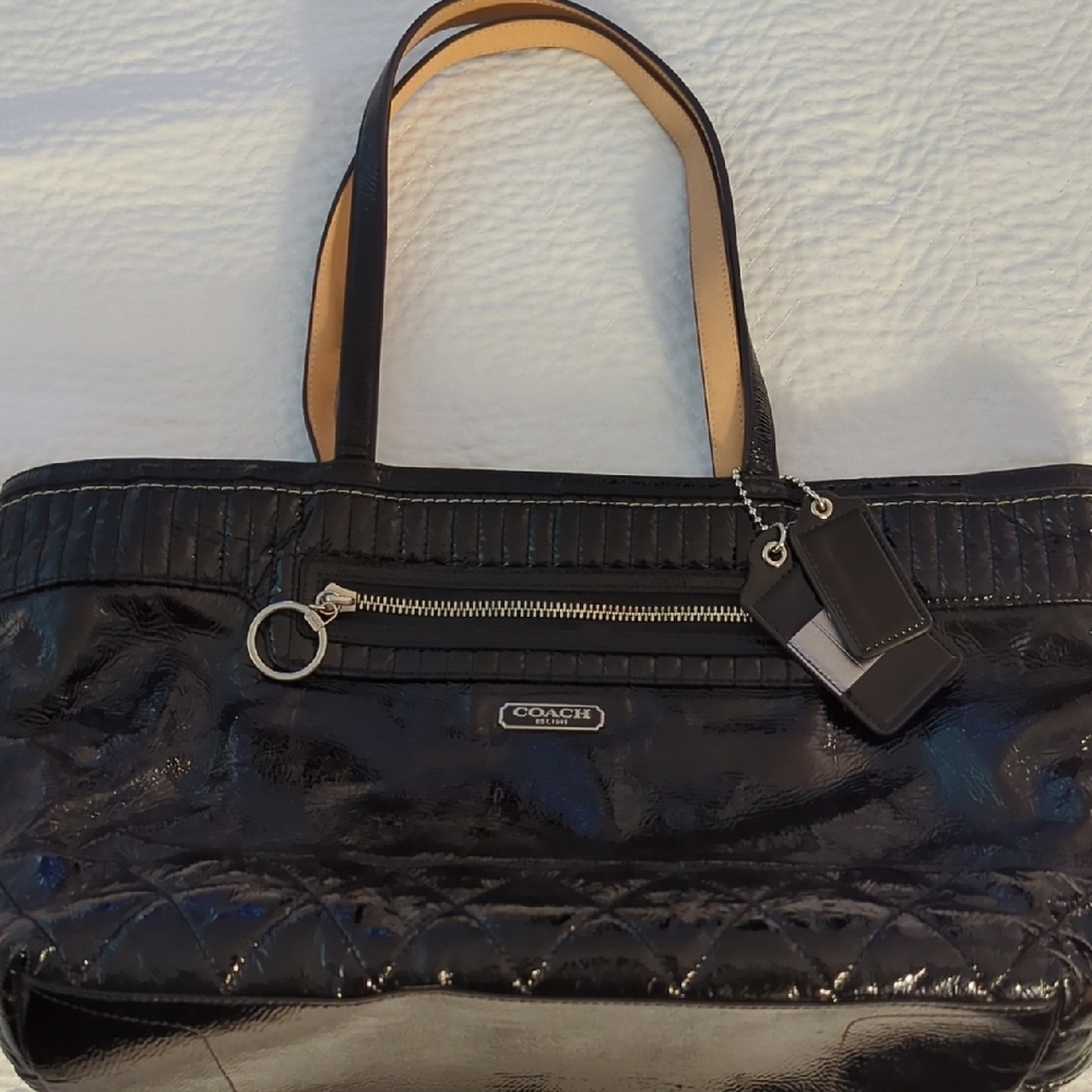 Coach Black Signature Tote Bag